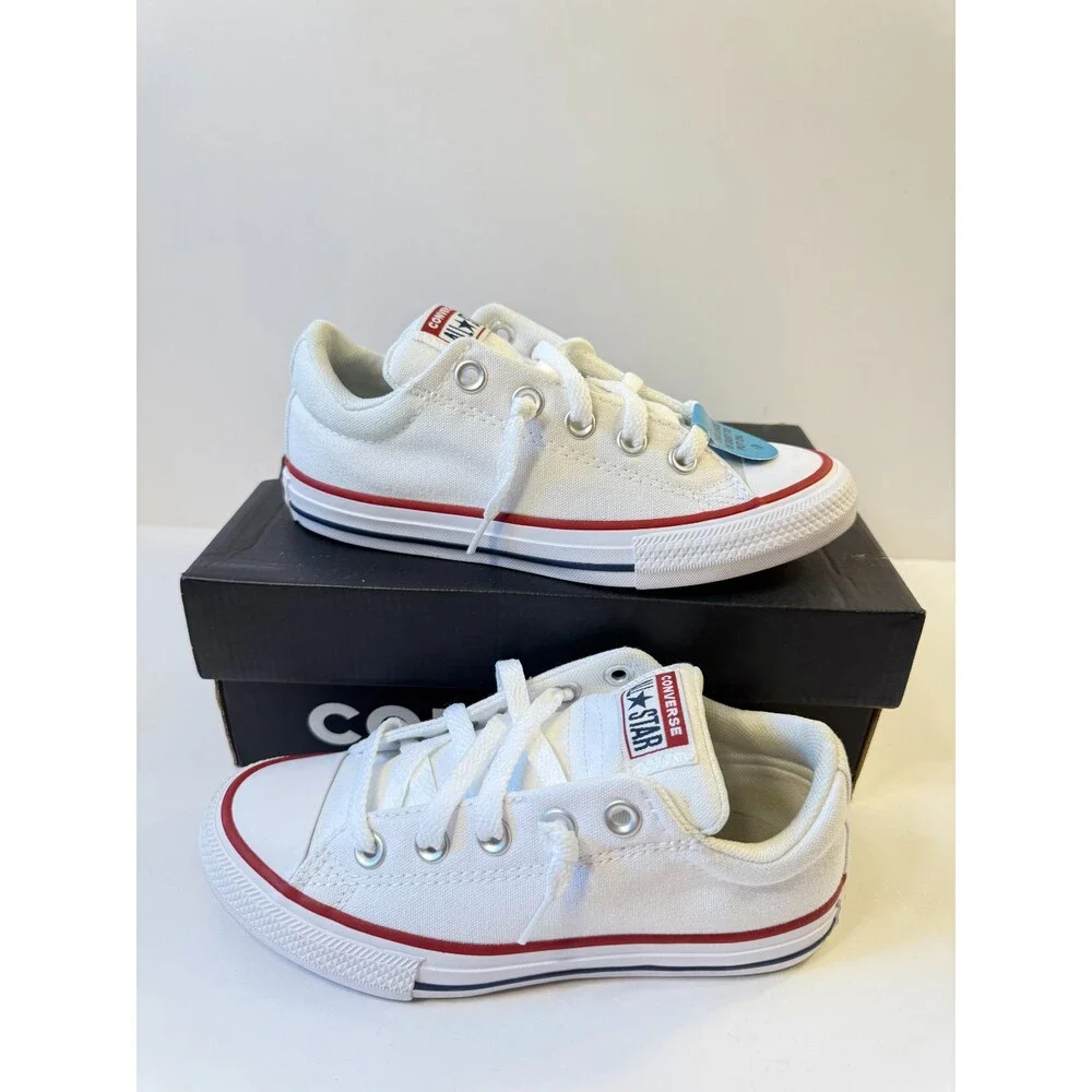 Converse Unisex Chuck Taylor Street White/Garnet/Navy US 1 Little Kid